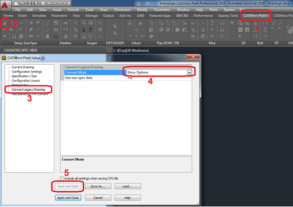 ImageGrafix Software FZCO - Convert Legacy Drawing Settings Step1